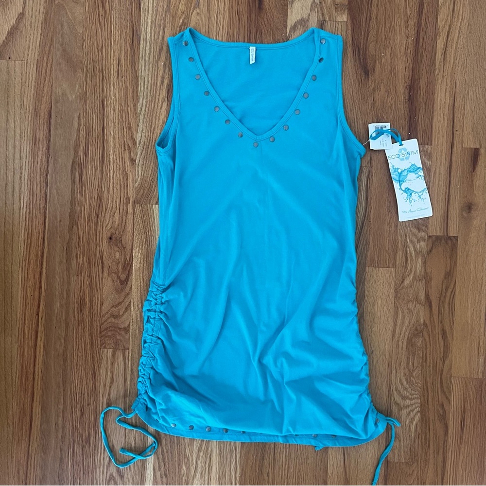 Eco Swim by Aqua Green Bathing Suit Coverup Dress | Size S | NWT